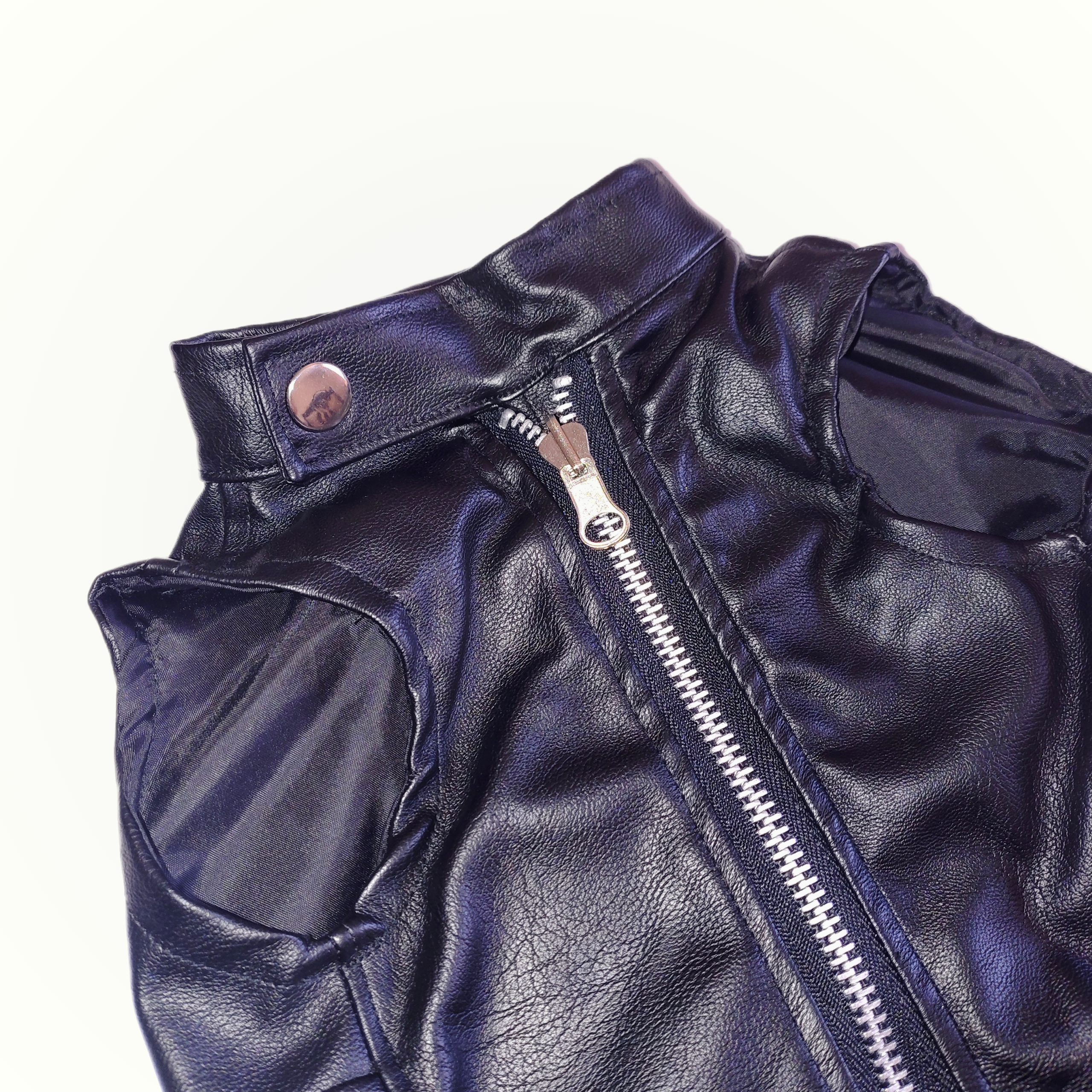 Stylish Faux Leather Jacket for Dogs 🐾🖤